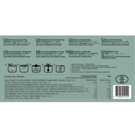 havermout en appel bereid.