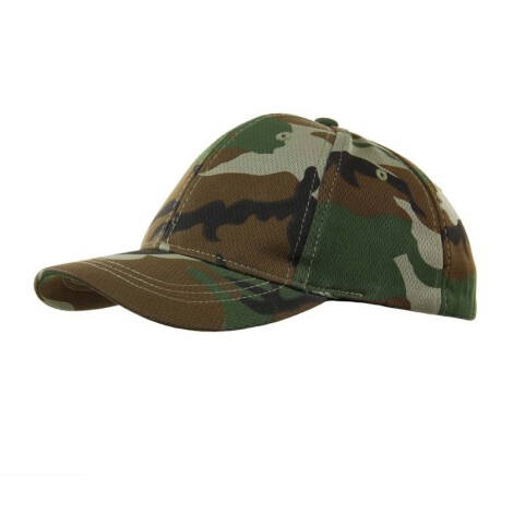 215210 Kinder baseball cap zonder logo woodland
