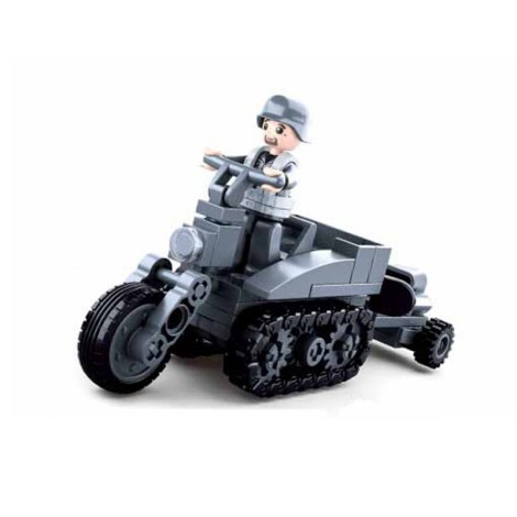Sluban German Army Half crawler motorcycle M38-B0680B
