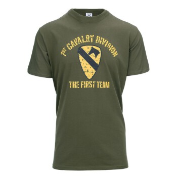 133634 T-shirt 1st Cavalry Division groen