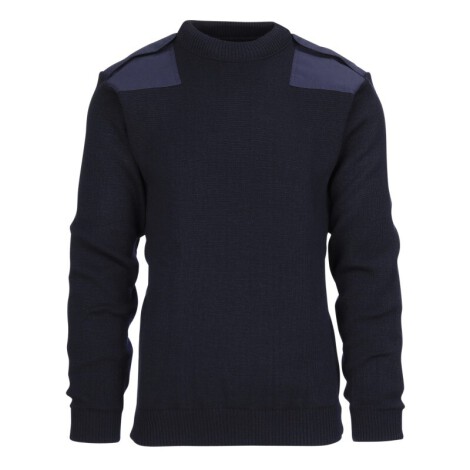131317 Commando trui wol fijn blauw