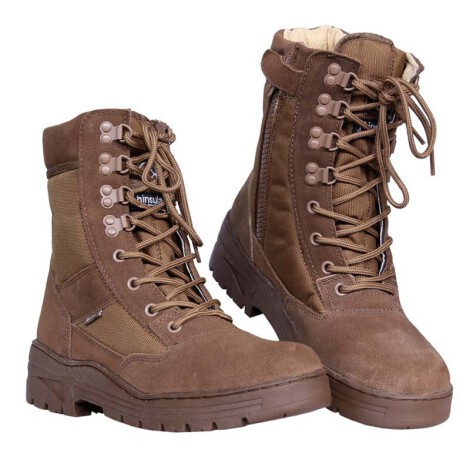 Pr. sniper boots with YKK zipper coyote