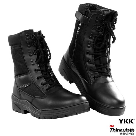 Pr. sniper boots with YKK zipper zwart
